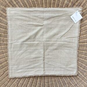 New Serena & Lily Wiltshire Raw Silk Pillow Cover (22” SQ)-Natural Brown